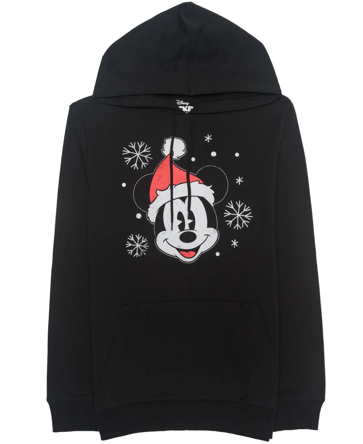 Santa Mickey Holiday Graphic Cotton-Blend Hoodie by Hybrid Apparel