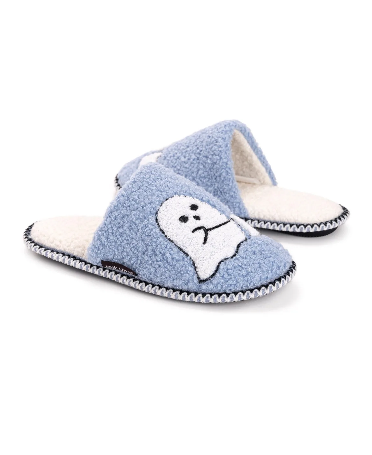 Punch Needle Fall Halloween Novelty Scuff Slipper - Ghost Dogwalker by MUK LUKS