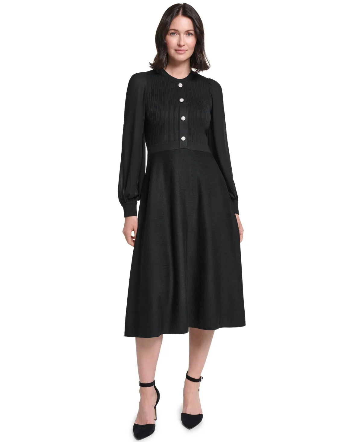 A-Line Midi Sweater Dress by Jessica Howard