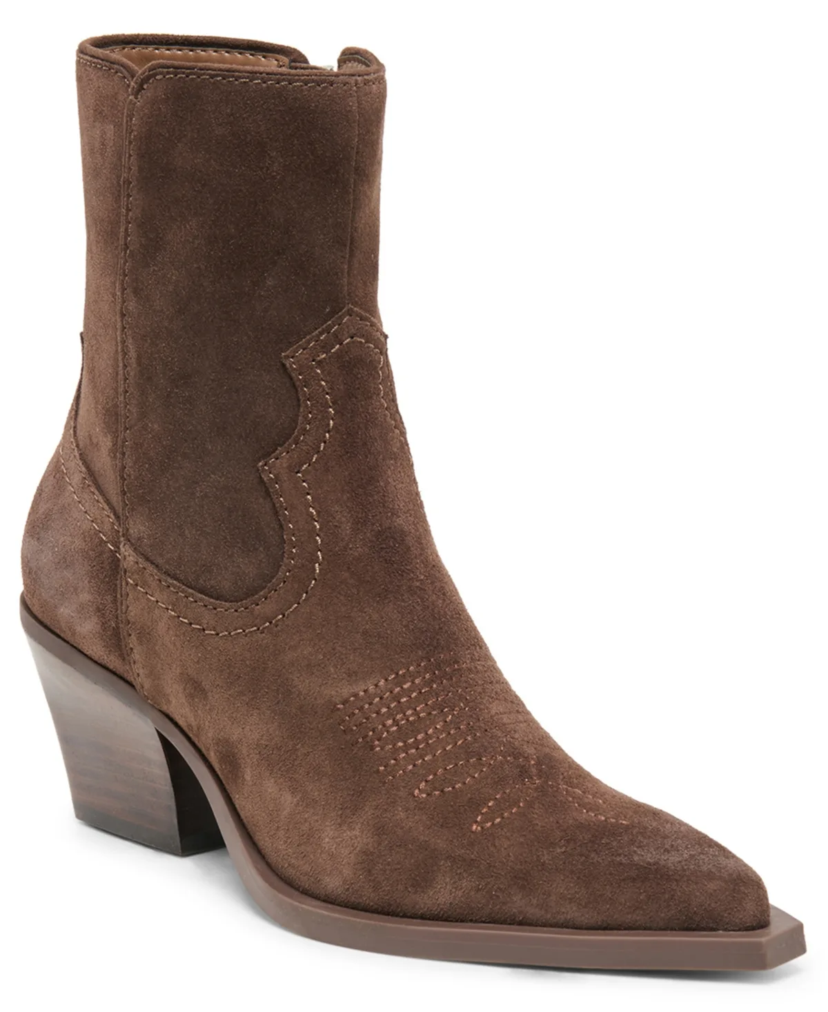 Ronny Pull-On Stitch Heeled Booties by Dolce Vita