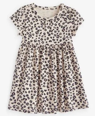 Short Sleeve Leopard Print Cotton Dress by First Impressions