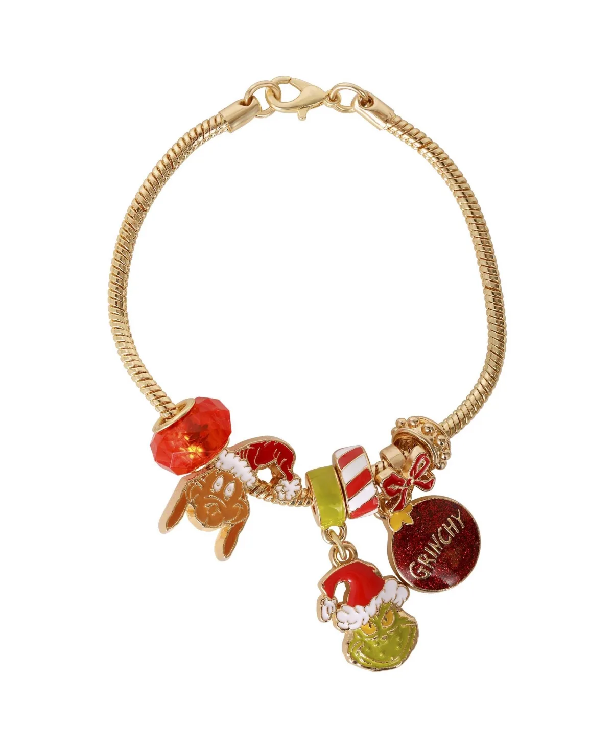 Gold-Tone Officially Licensed the Grinch Charm Bracelet