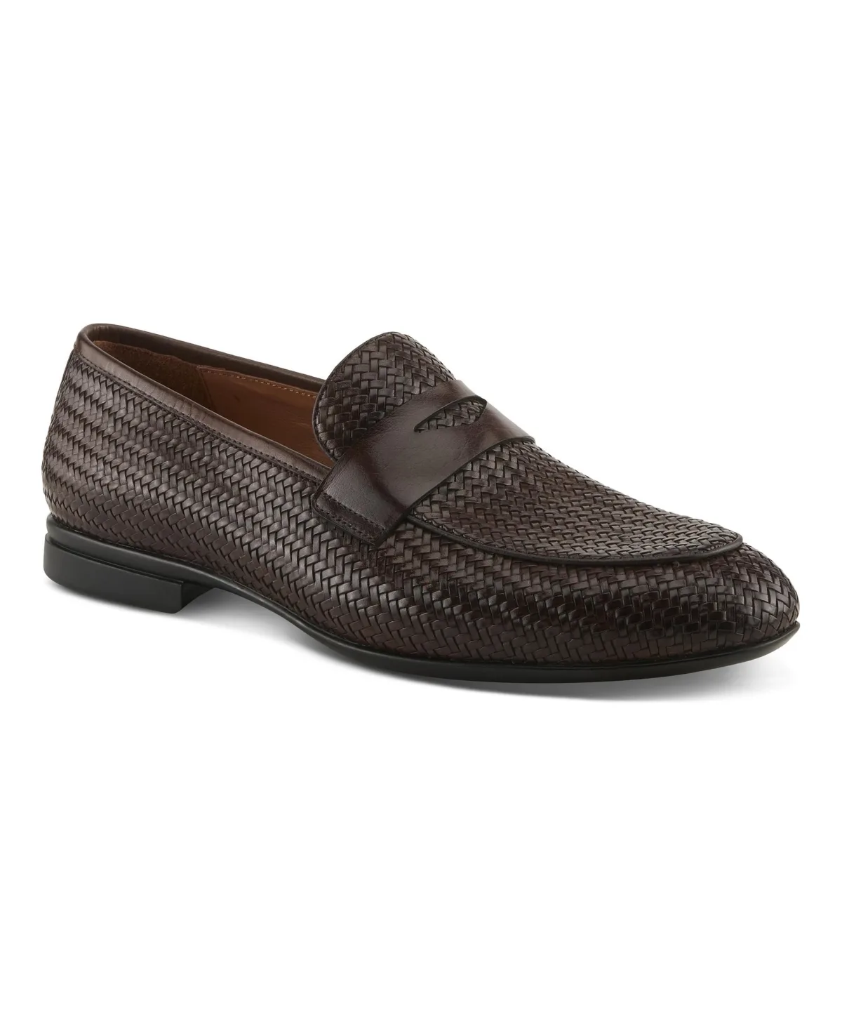 Harwood Woven Leather Almond-Toe Loafers by Spring Step