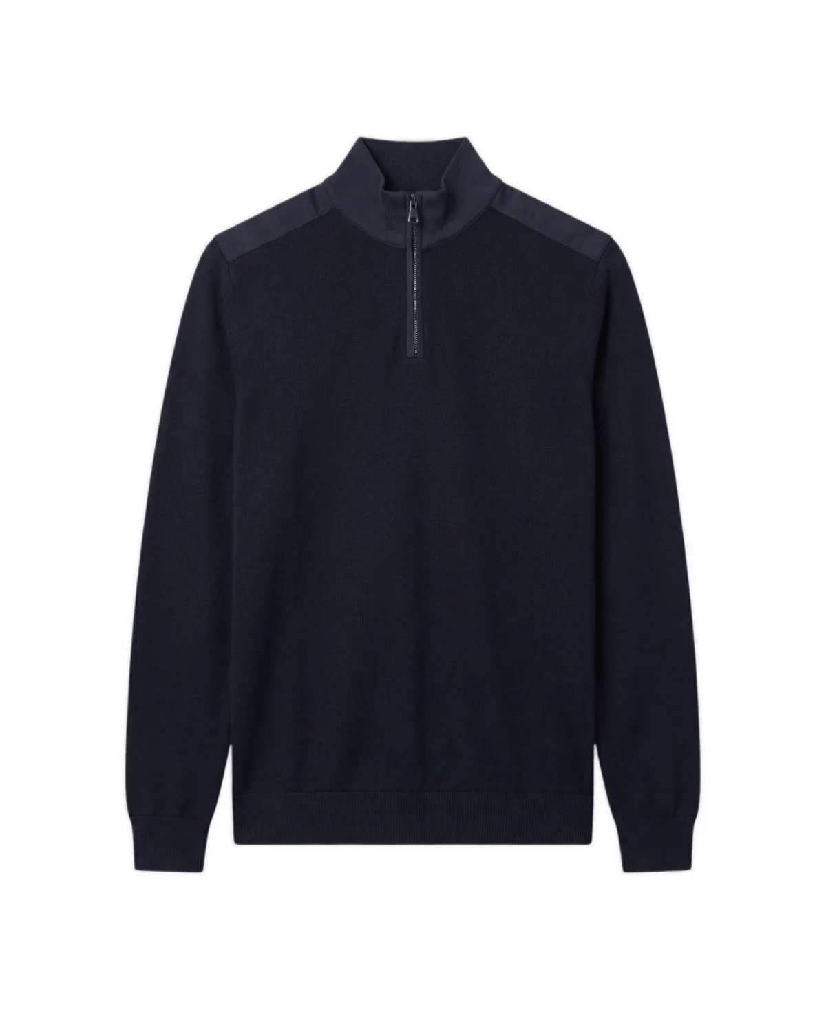 Huxley Regular-Fit Mock Neck Quarter-Zip Merino Wool Sweater