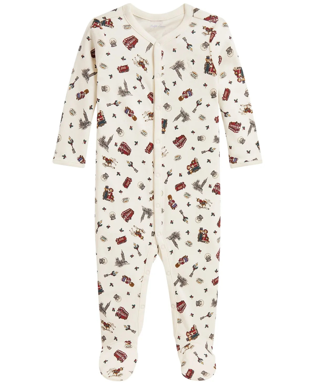 Polo Bear Cotton Interlock Coverall by Polo Ralph Lauren