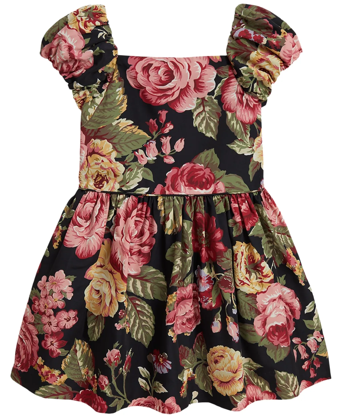 Fit-and-Flare Puff Sleeve Dress by Polo Ralph Lauren