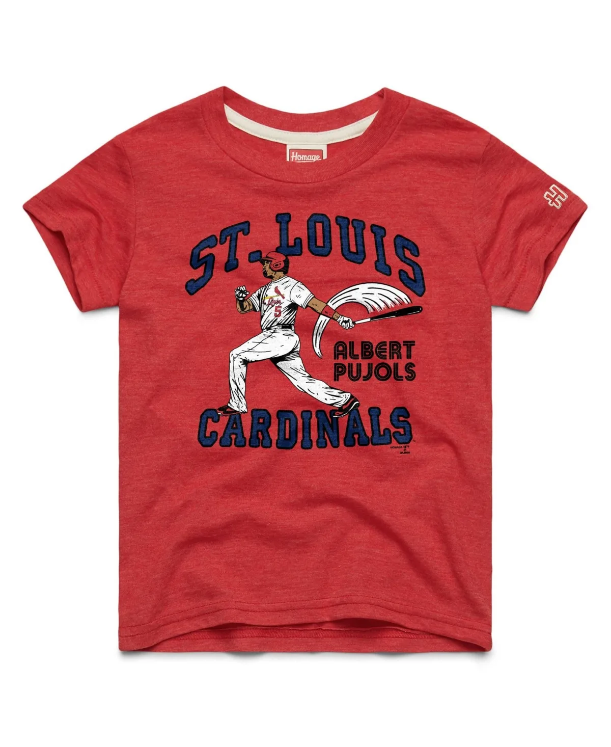 Homage Albert Pujols St. Louis Cardinals Cooperstown Collection Player Graphic Tri-Blend T-Shirt by Homage