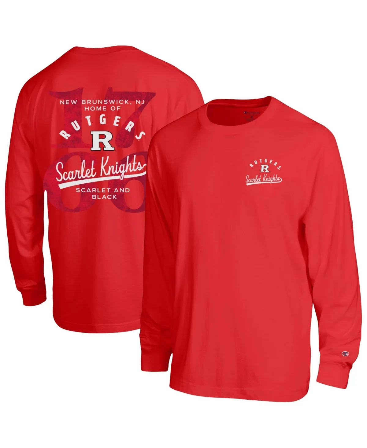 Rutgers Scarlet Knights Laminated All-Star Long-Sleeves T-Shirt by Champion