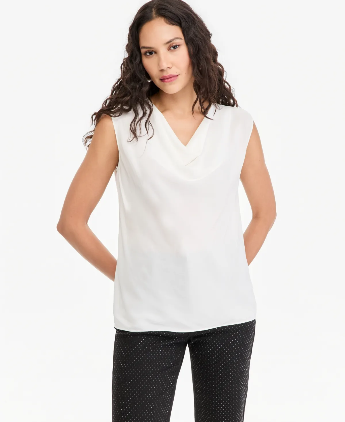 Sleeveless Cowl-Neck Blouse by INC International Concepts