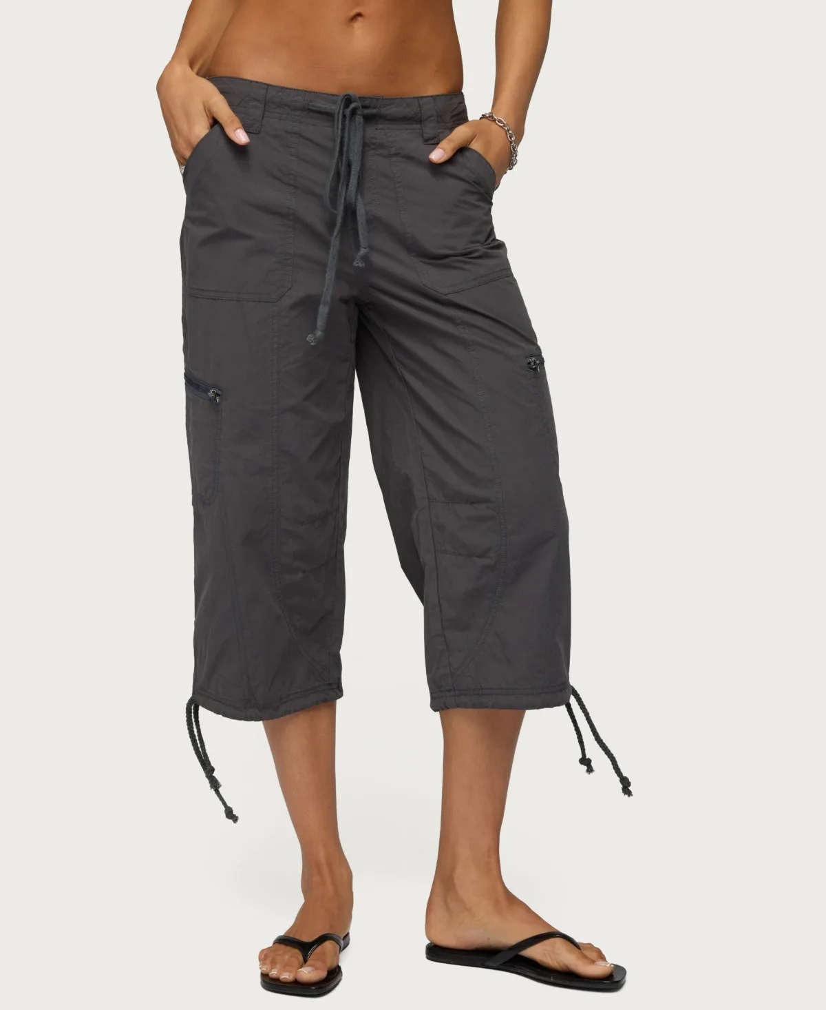 Lilith Cargo Capri Pants by Edikted