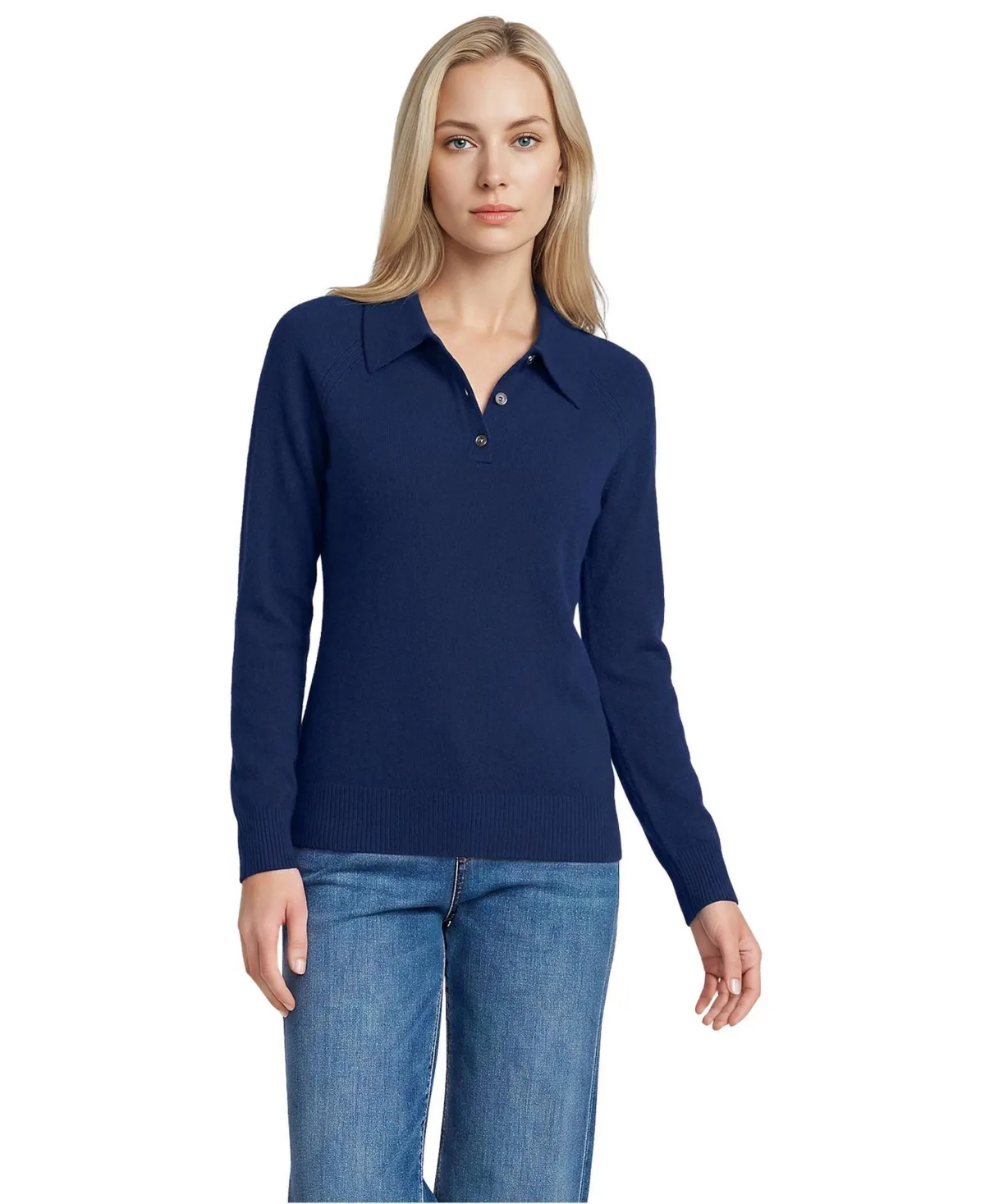 Cashmere Polo Sweater by Lands' End