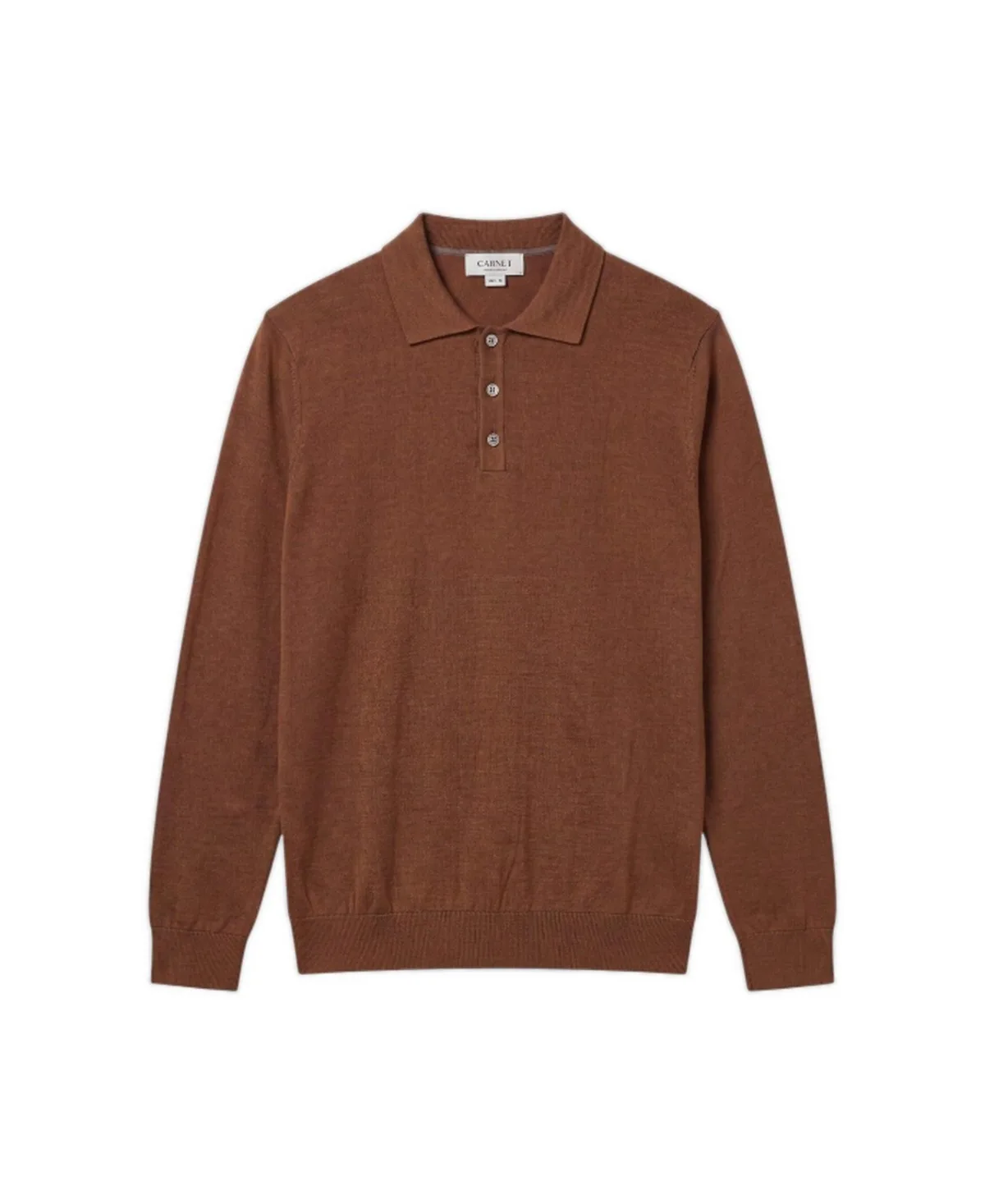 Merino Wool Polo Long-Sleeve Sweater