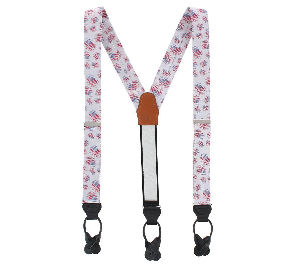 Stars & Stripes Secret Silk Novelty Button End Brace by Trafalgar
