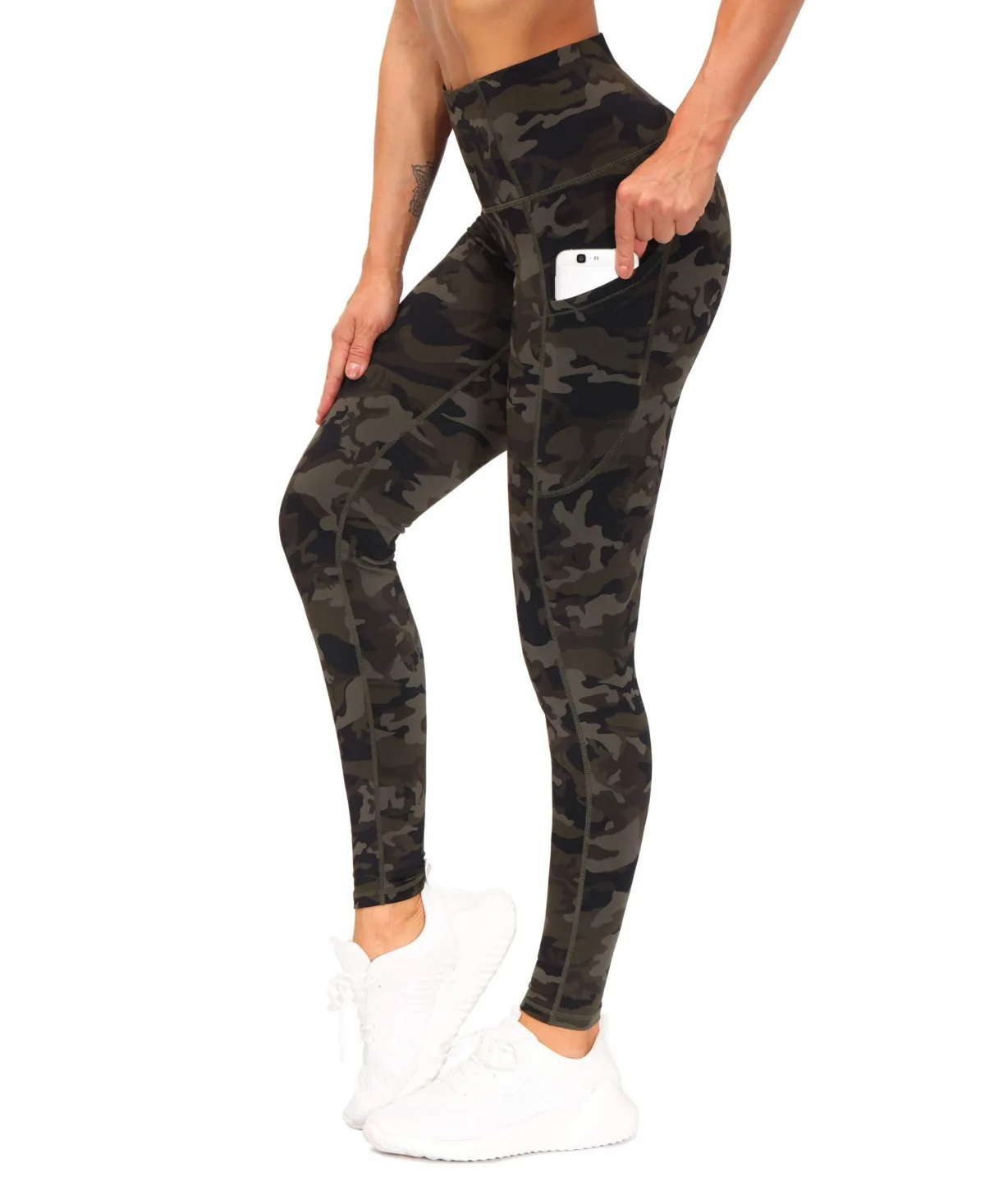 Thick High Waist Yoga Leggings with Pockets Workout Compression Pants by Furlihong