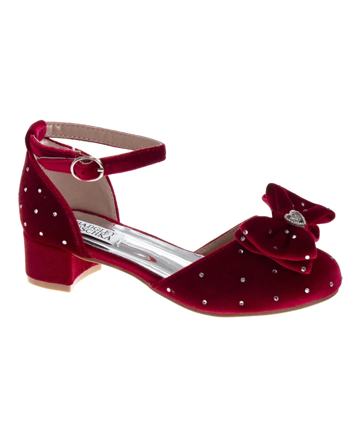 Heel Dress Shoes with Velvet Upper and Bow Detail by Badgley Mischka