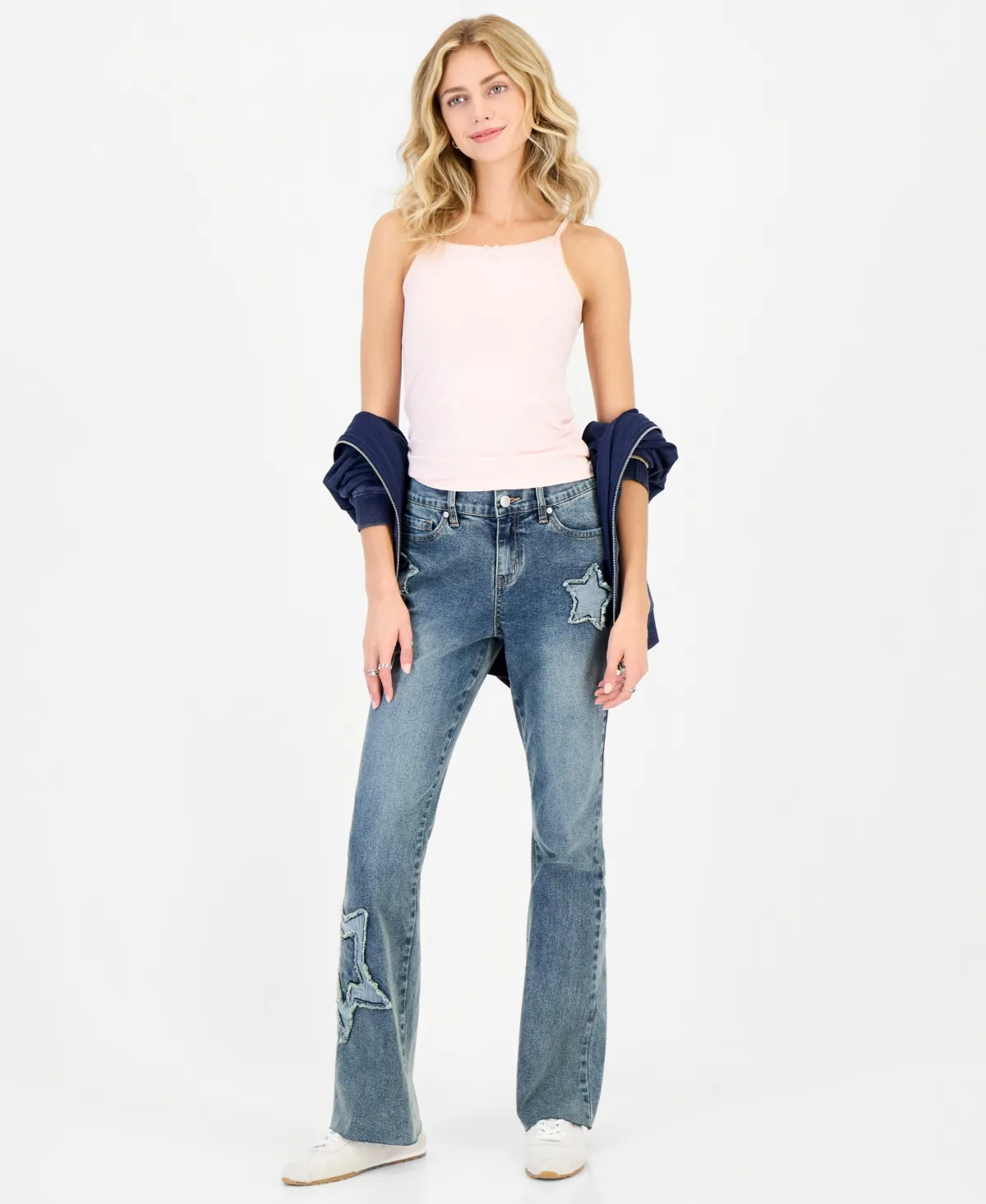 High-Rise Elastic Back Boot Denim Jeans by Madden Girl
