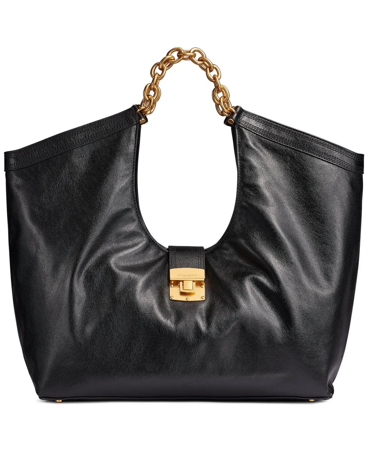 Leno Large Leather Tote Handbag by Donna Karan New York
