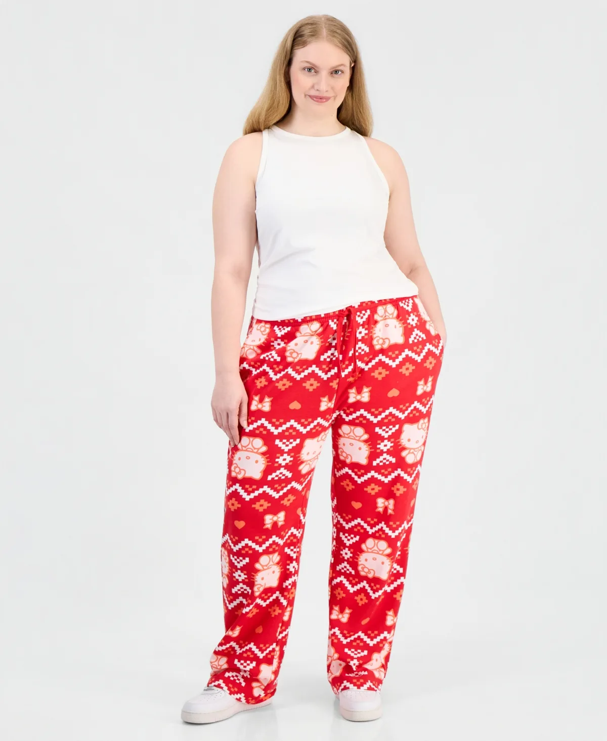 Fair Isle High-Rise Pull-On Pants by Love Tribe