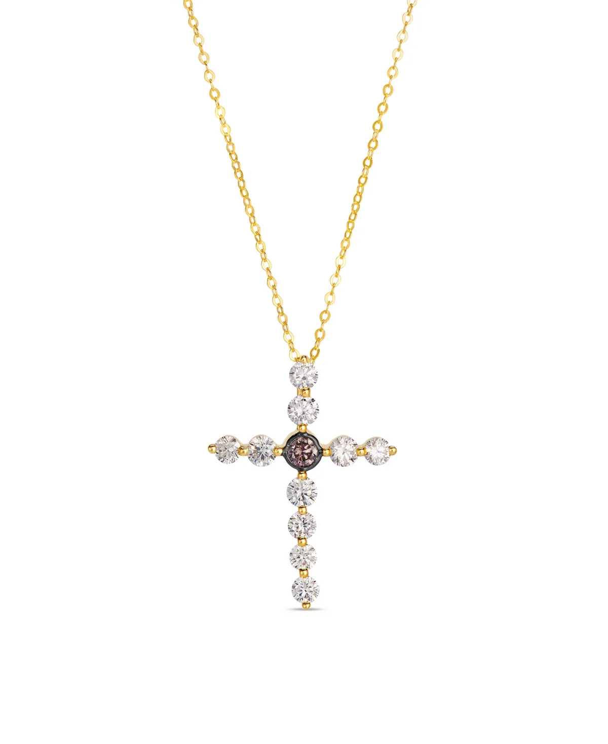 Diamond Cross Pendant (1 ct. t.w.) in 14k Yellow Gold