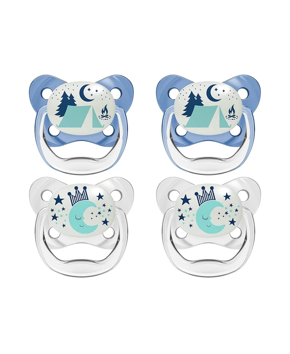 PreVent Orthodontic Baby Pacifier, 6-18m, 4-Pack, Glow in the Dark by Dr Browns