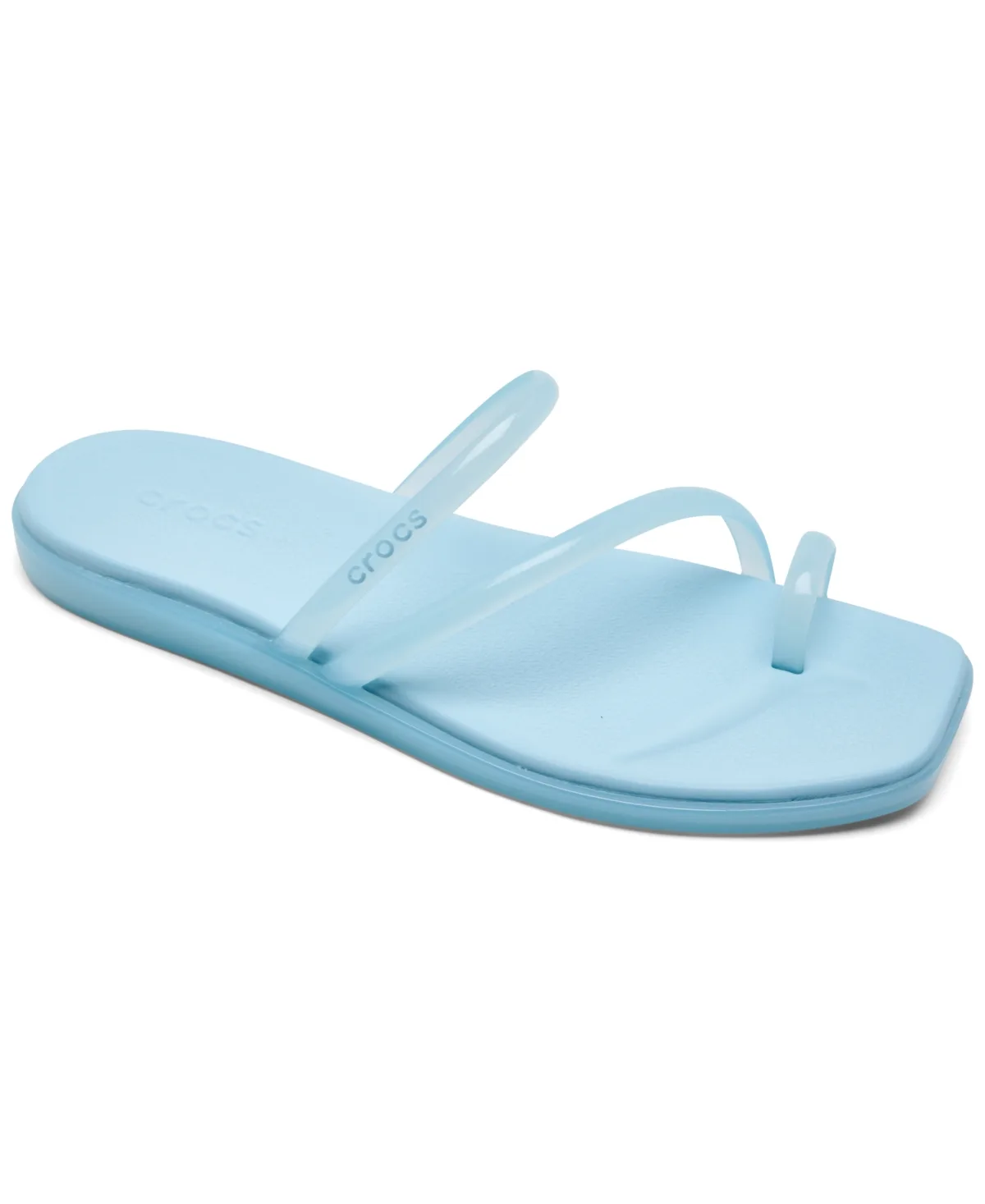 Miami Jelly Square-Toe Toe Loop Sandals by Crocs