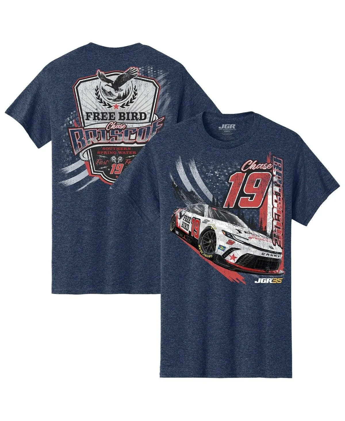 Chase Briscoe 19 Free Bird Southern Spring Water Car T-Shirt by Joe Gibbs Racing Team Collection