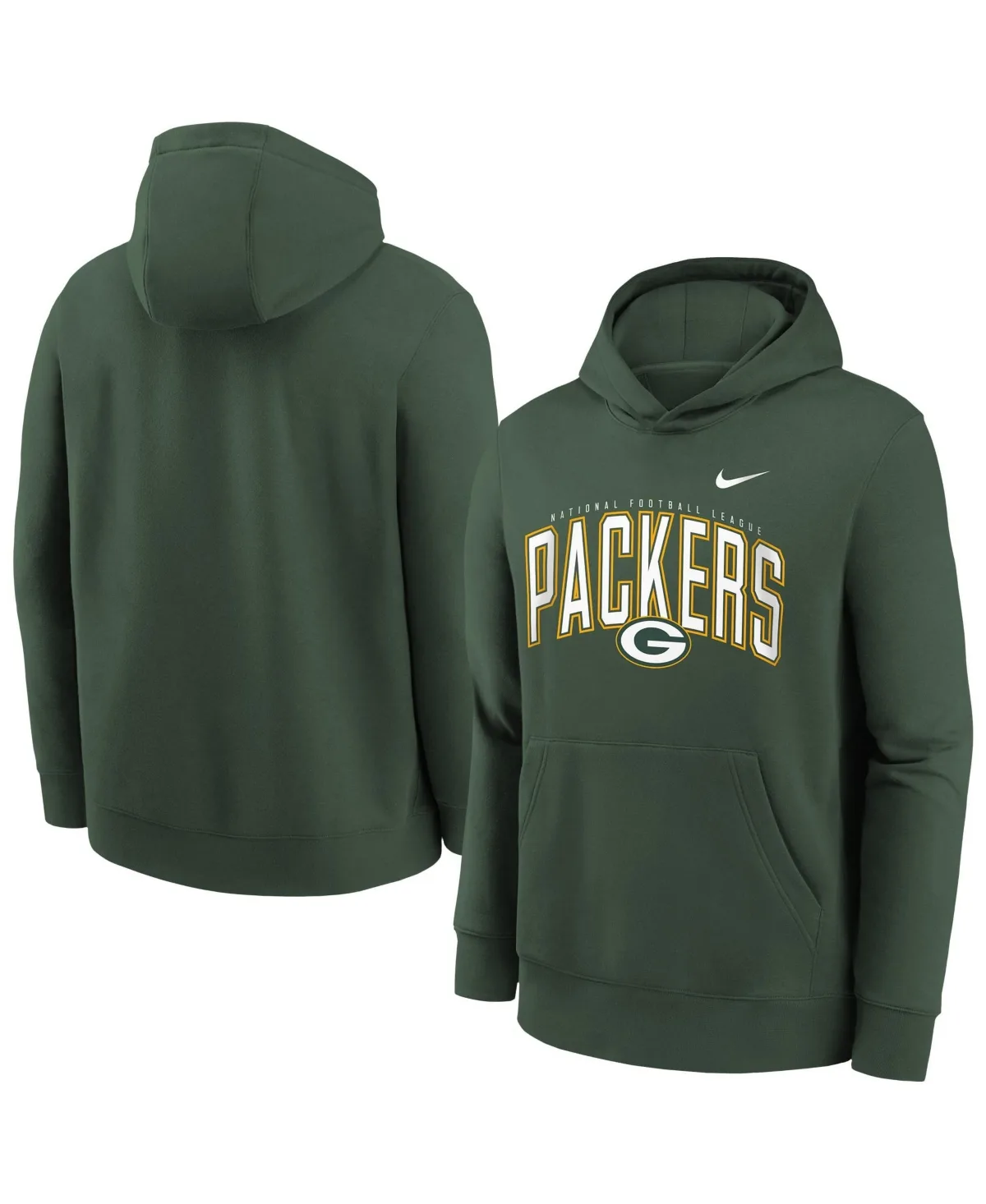 Bay Packers Logo Arch Fleece Hoodie by Nike