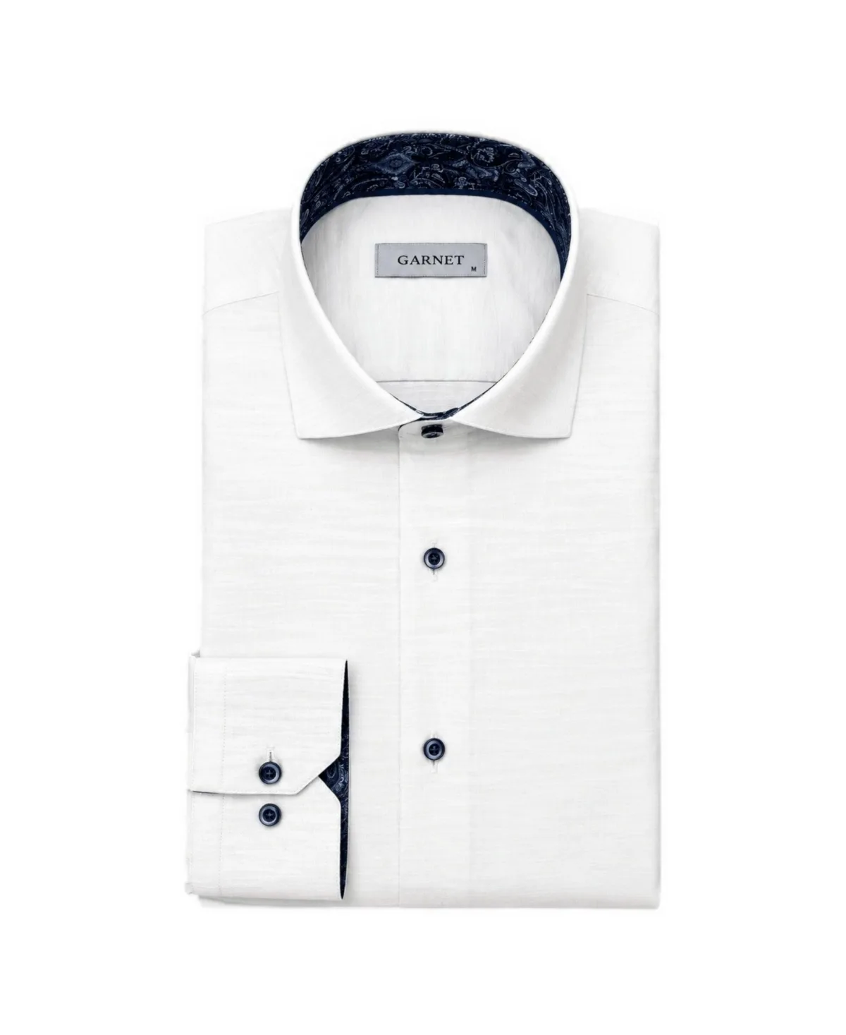 Herringbone Jacquard Long-Sleeve Dress Shirt
