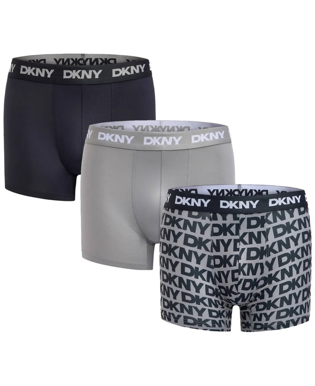 Flex Microfiber Logo Waistband Boxer Briefs, 3-Pack by DKNY