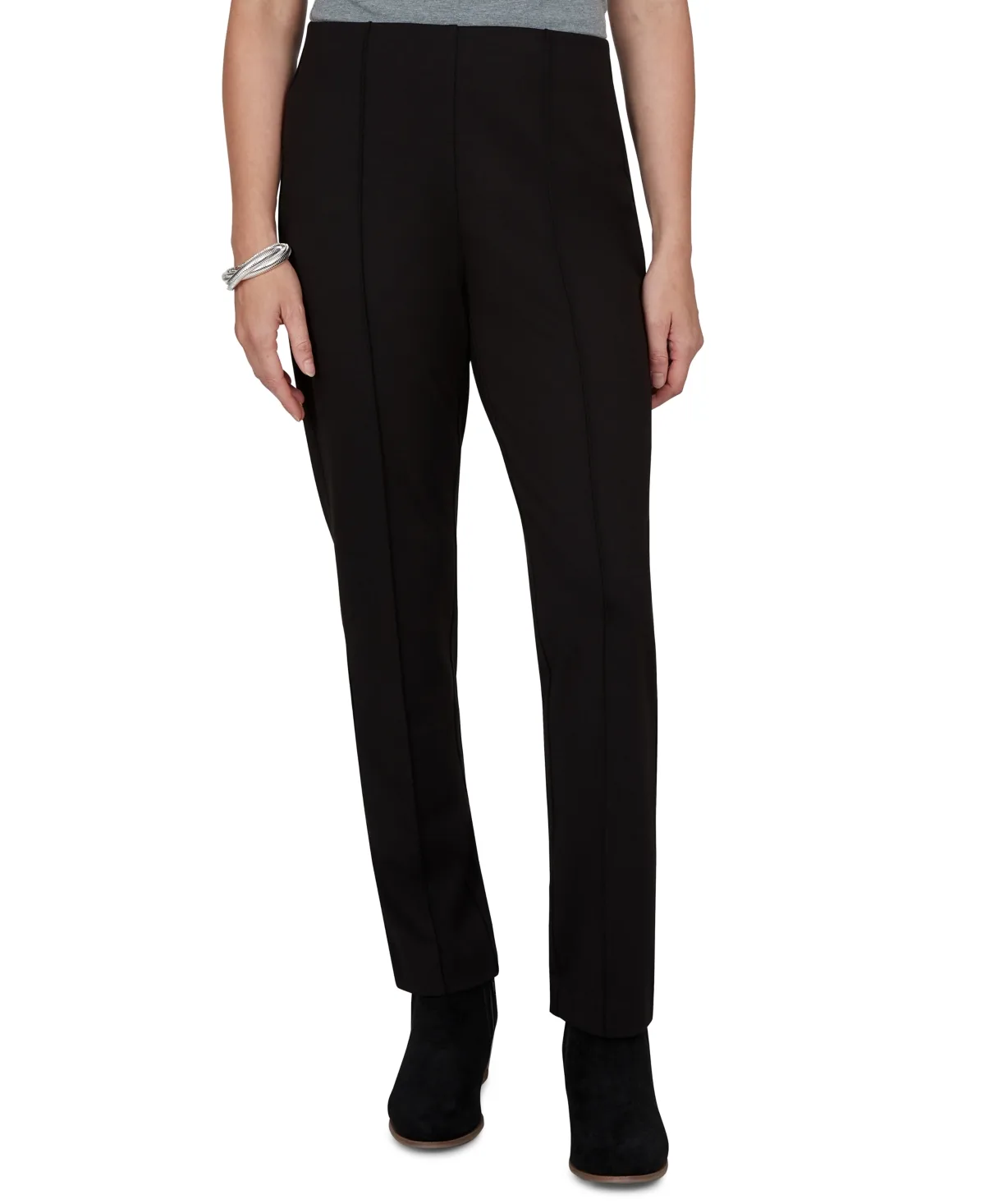 Hollywood Pull-On Straight-Leg Mid-Rise Pants by Ruby Rd
