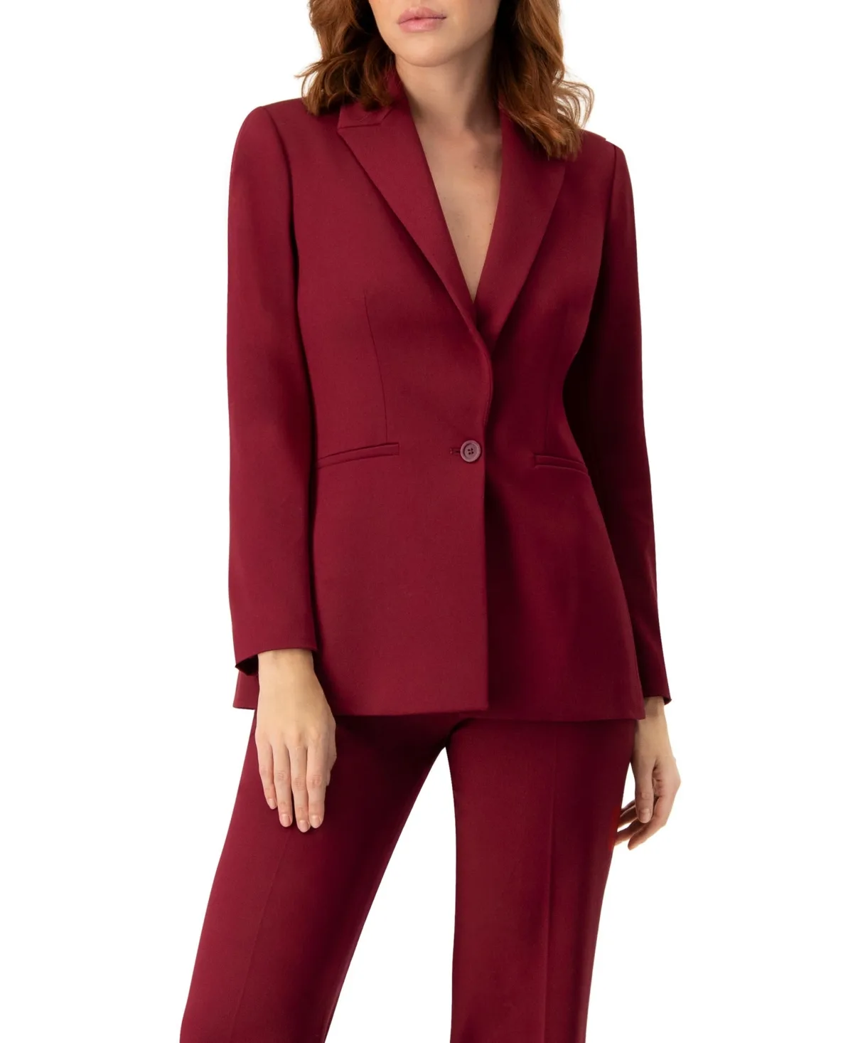 Tailored Single-Button Blazer by Ivonne