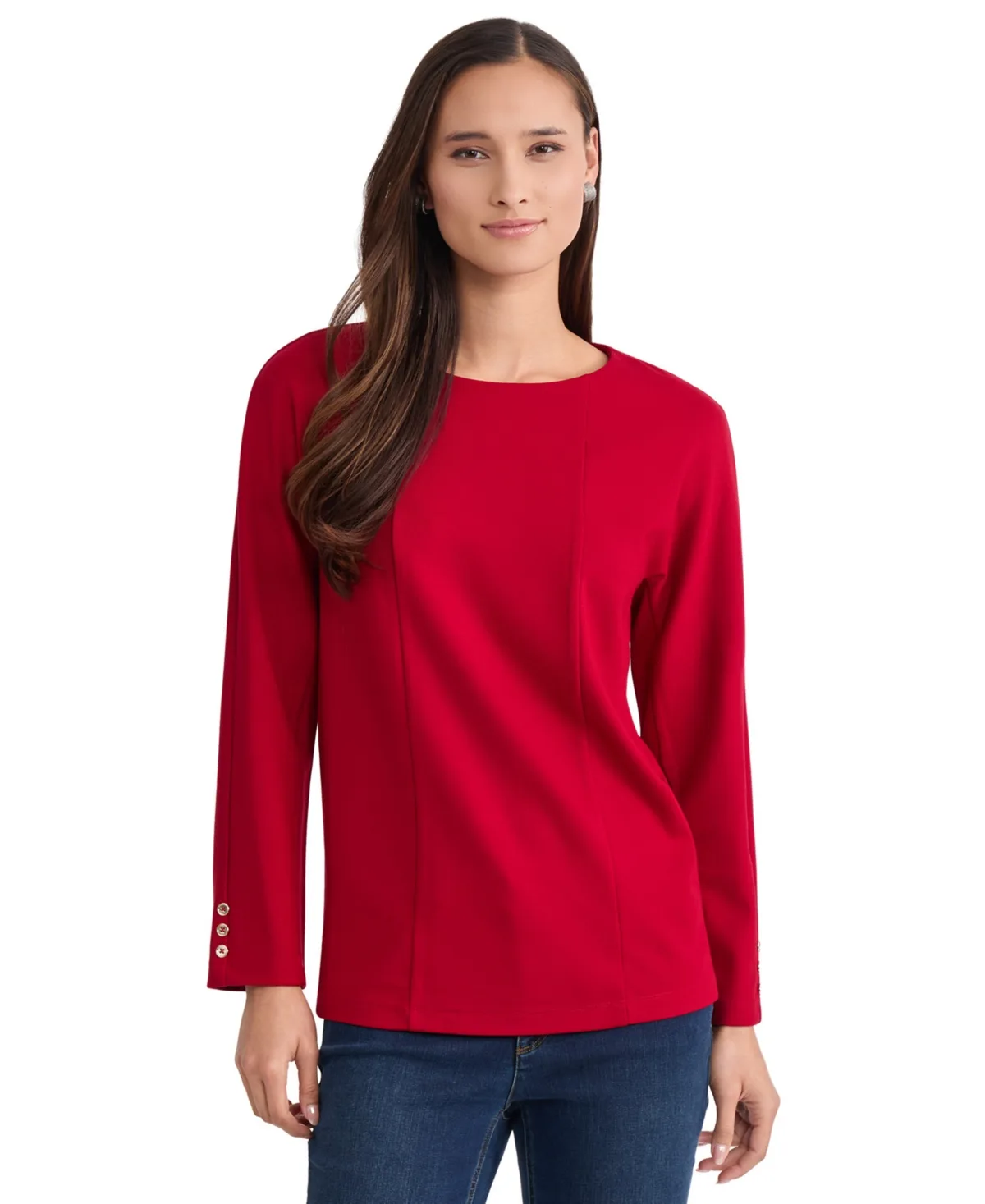 Serenity Boat Neck Dolman Sleeve Blouse by Jones New York
