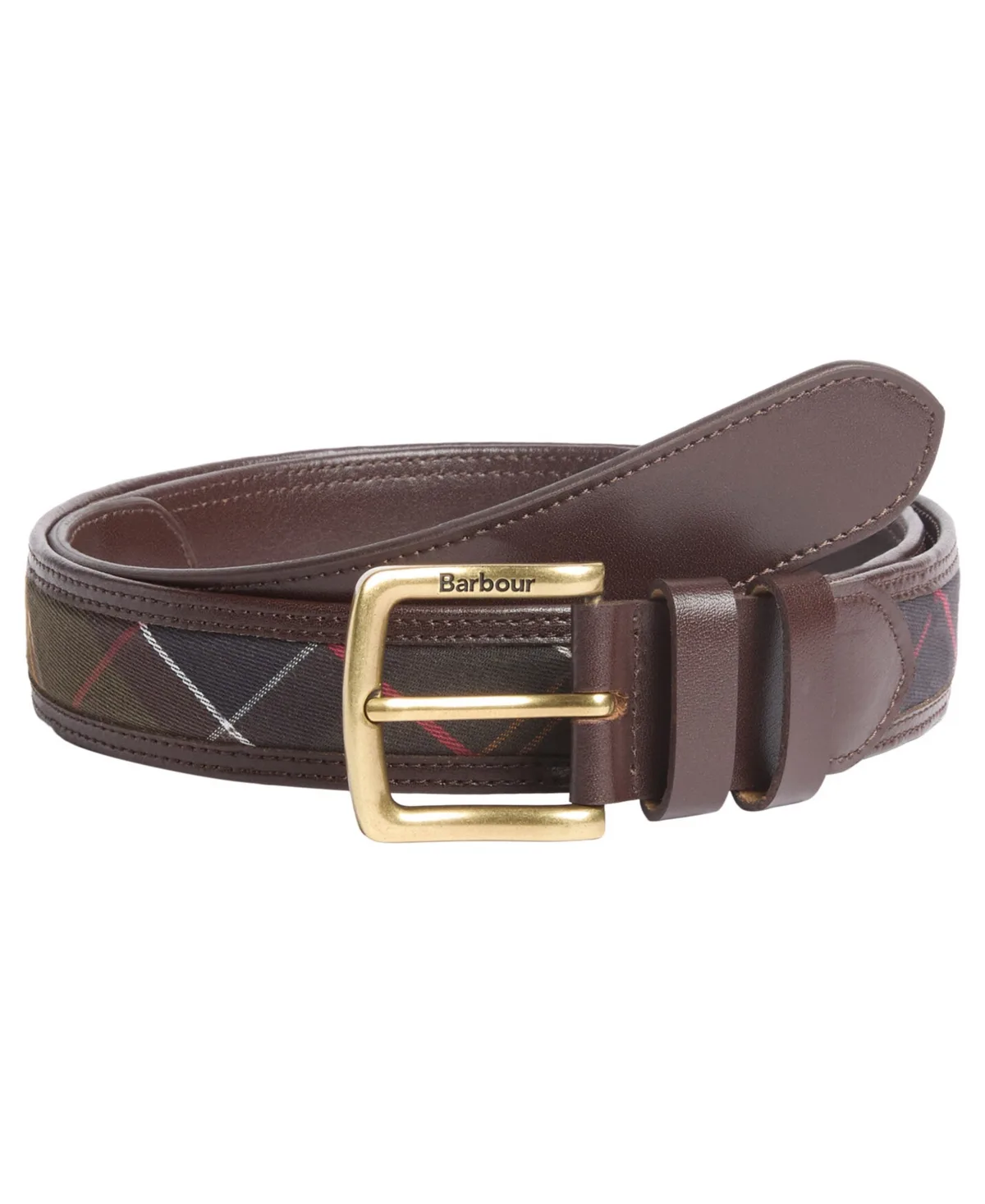 Tartan Leather Belt by Barbour