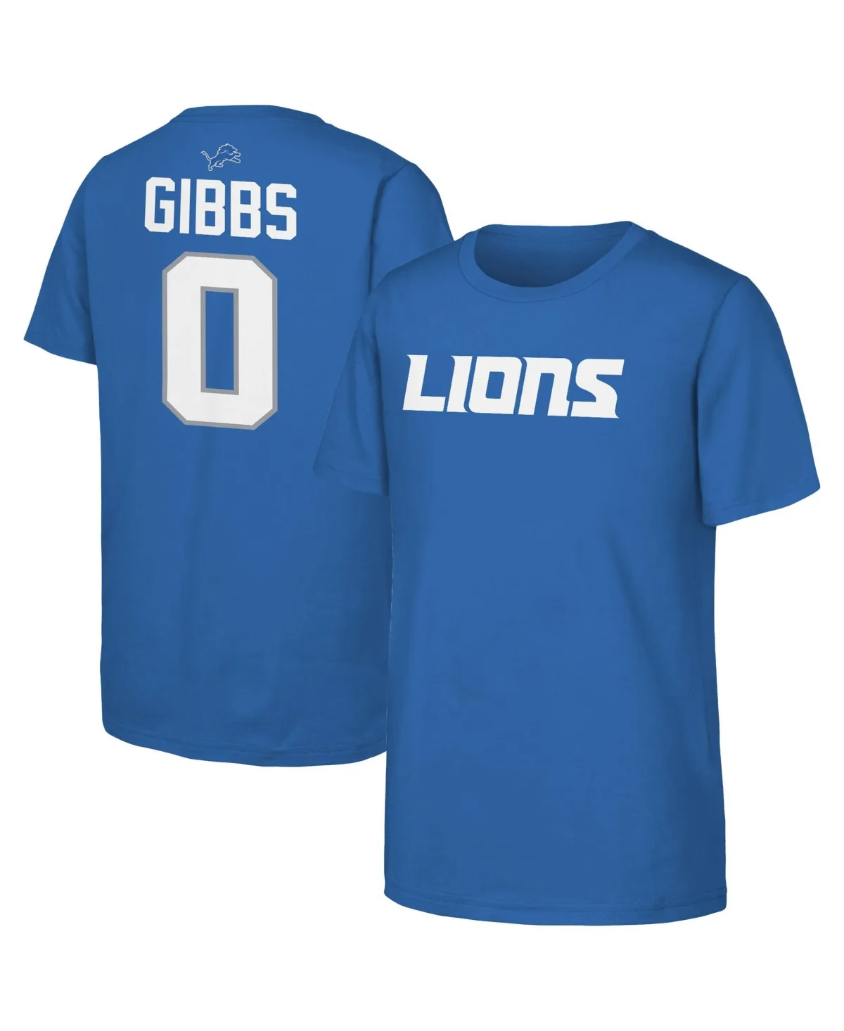 Jahmyr Gibbs Detroit Lions Name Number T-Shirt by Outerstuff