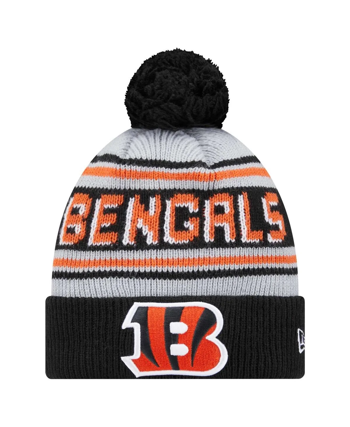 Cincinnati Bengals Main Cuffed Knit Hat with Pom by New Era