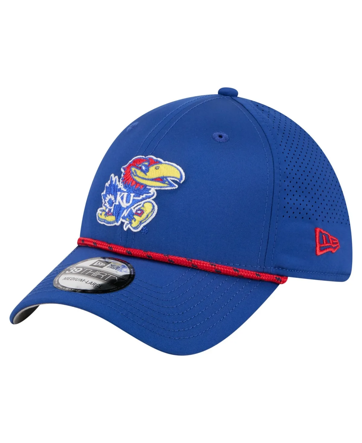 Kansas Jayhawks 39THIRTY Stretch-Fit Rope-Embellishment Baseball Cap by New Era