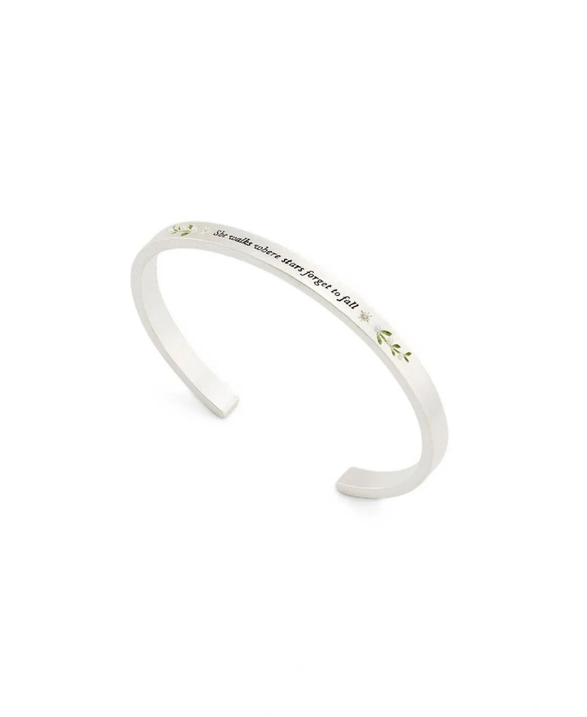 Niva Mistletoe Pearl Bangle in Silver by Fable England