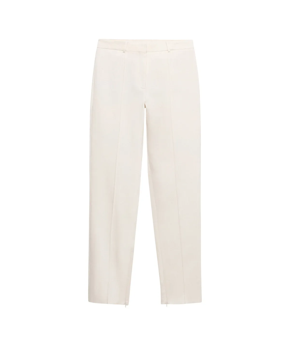 Selection Straight Satin Side-Slits Pants by Mango