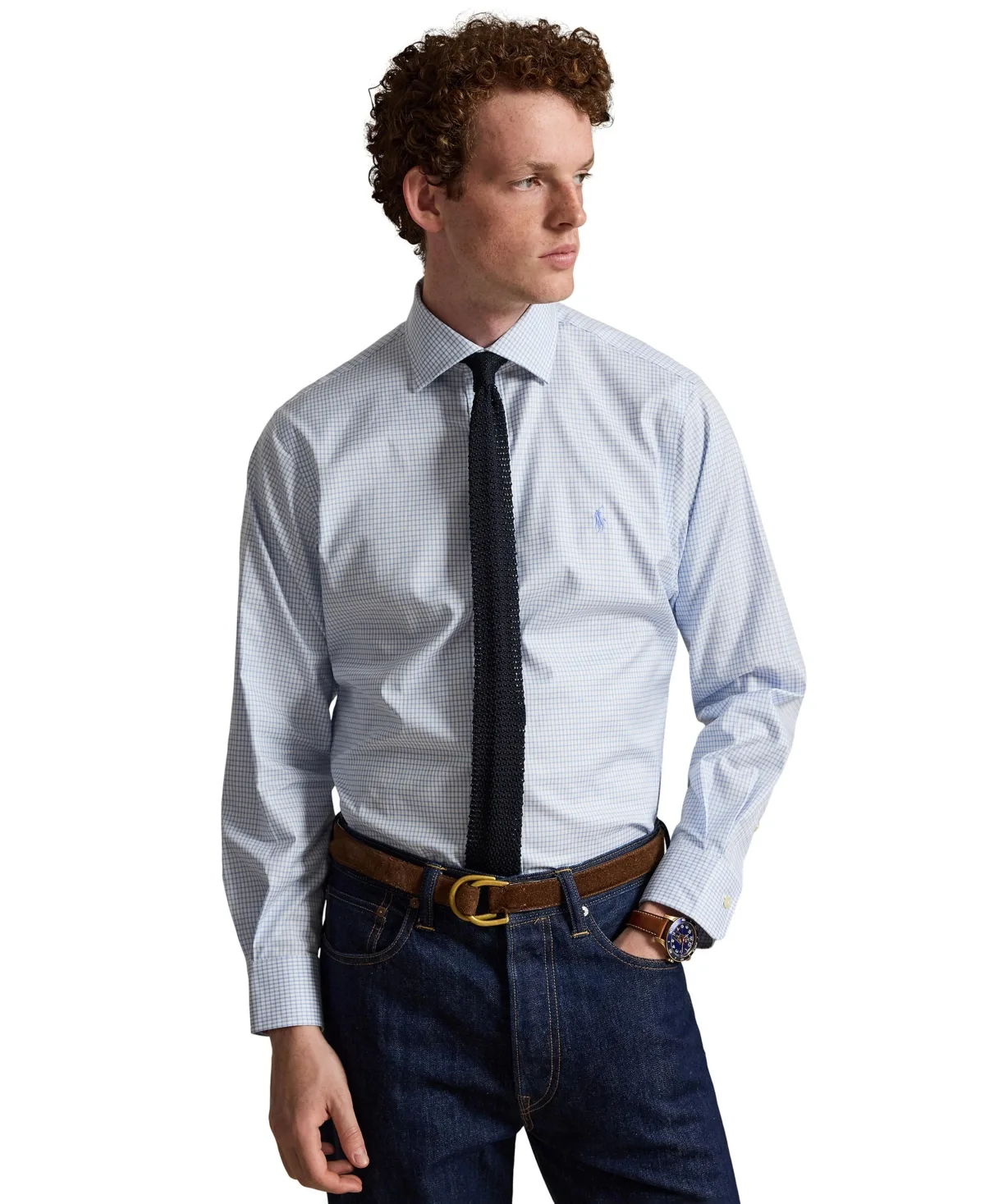 Regent Checked Classic-Fit Spread-Collar Dress Shirt by Polo Ralph Lauren