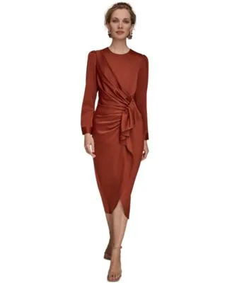 Ruched Midi Dress by Donna Karan New York