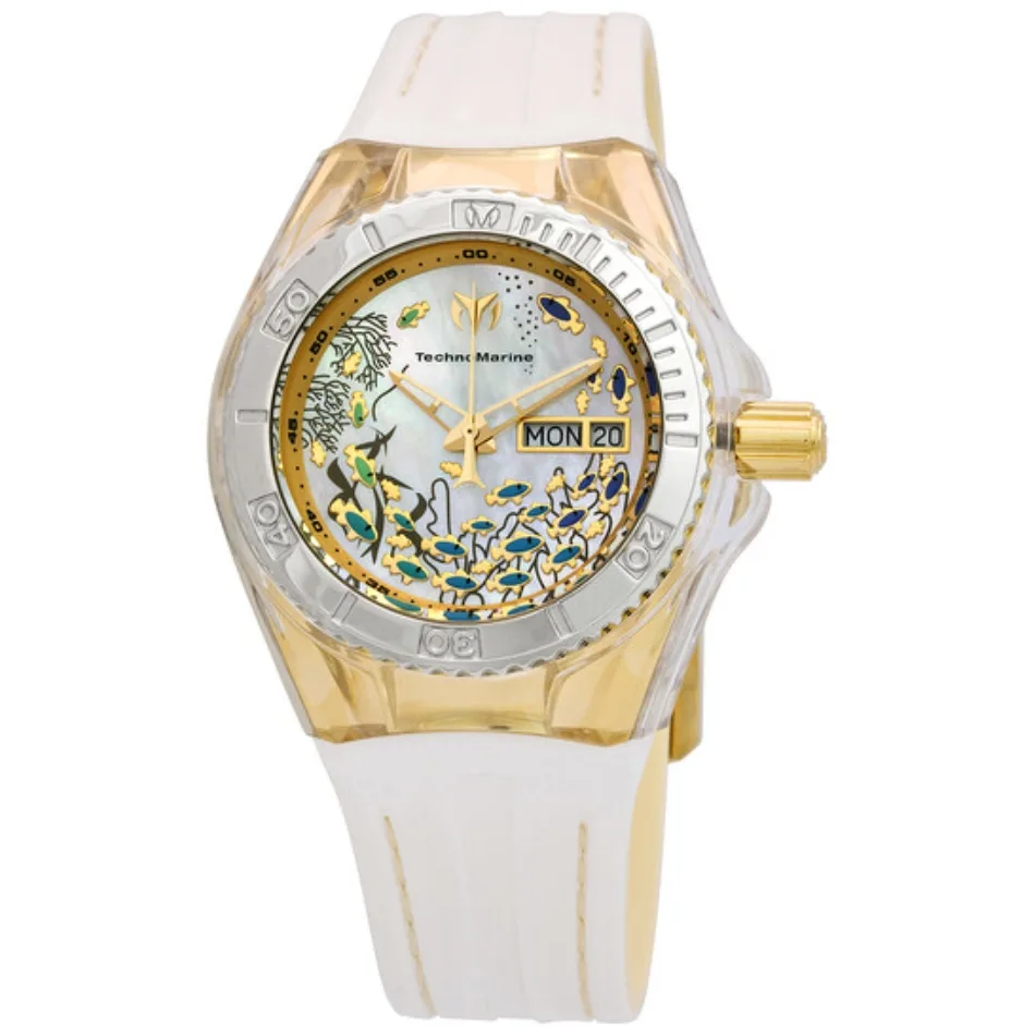 Tm-115117 Cruise Quartz White Dial Watch by Technomarine