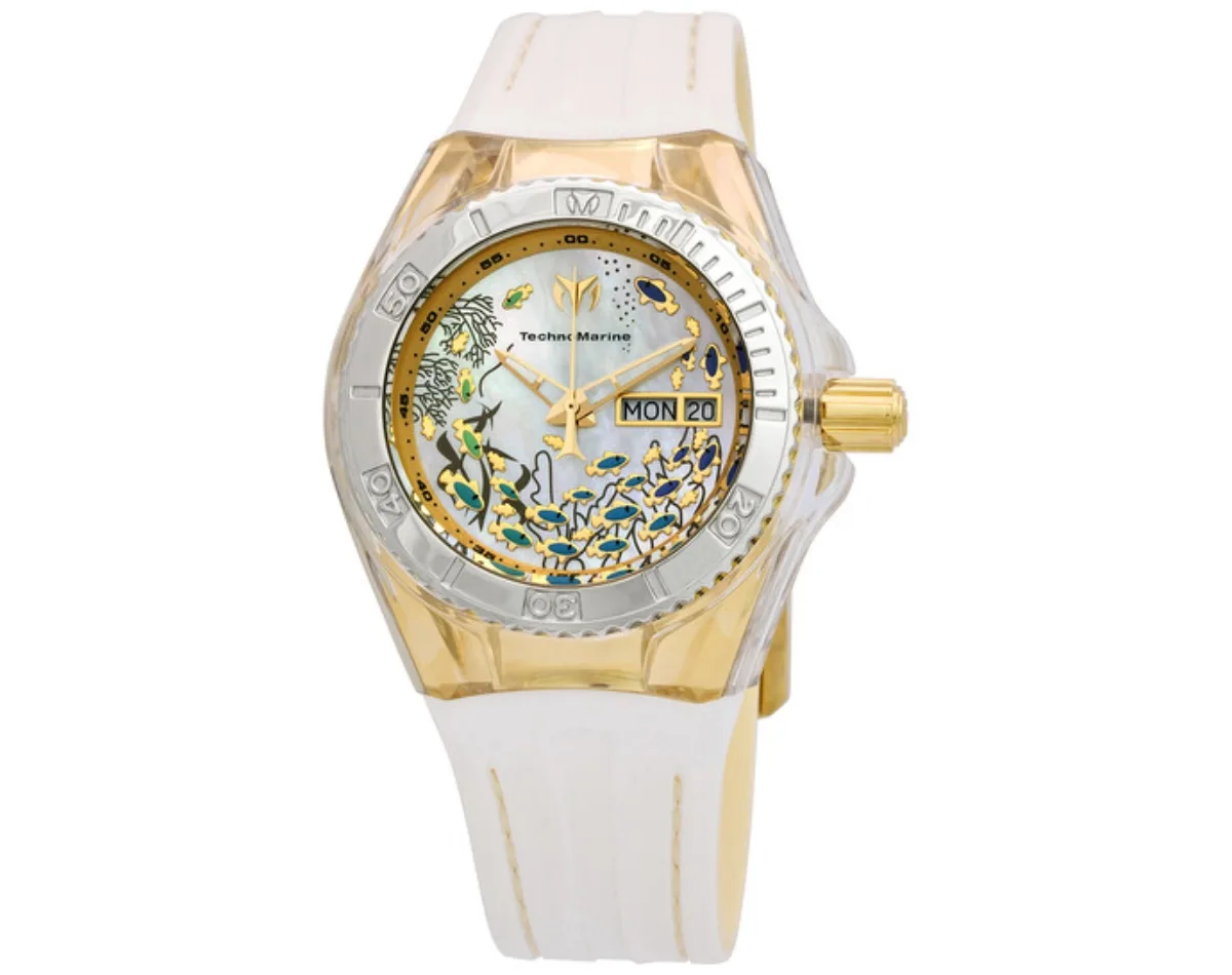 Tm-115117 Cruise Quartz White Dial Watch by Technomarine