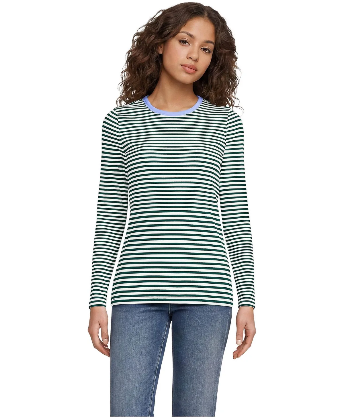 Long Sleeve Micro Rib T-Shirt