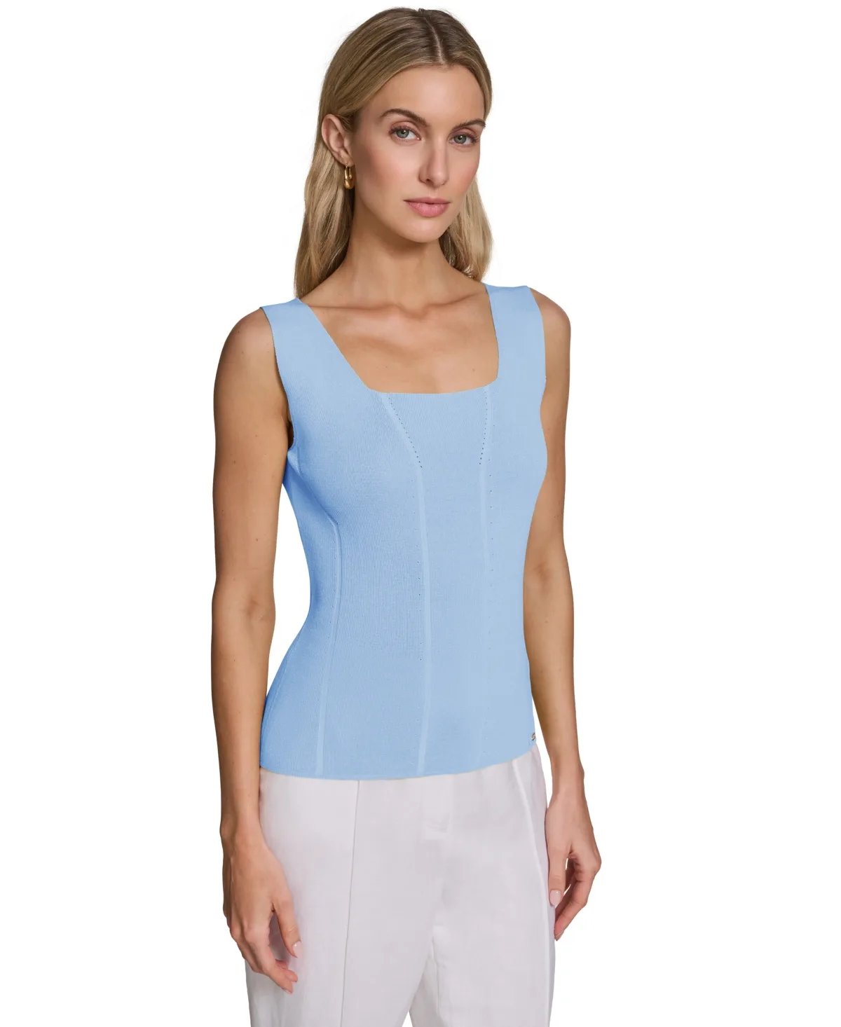 Scoop Neck Sweater Tank Top by Calvin Klein