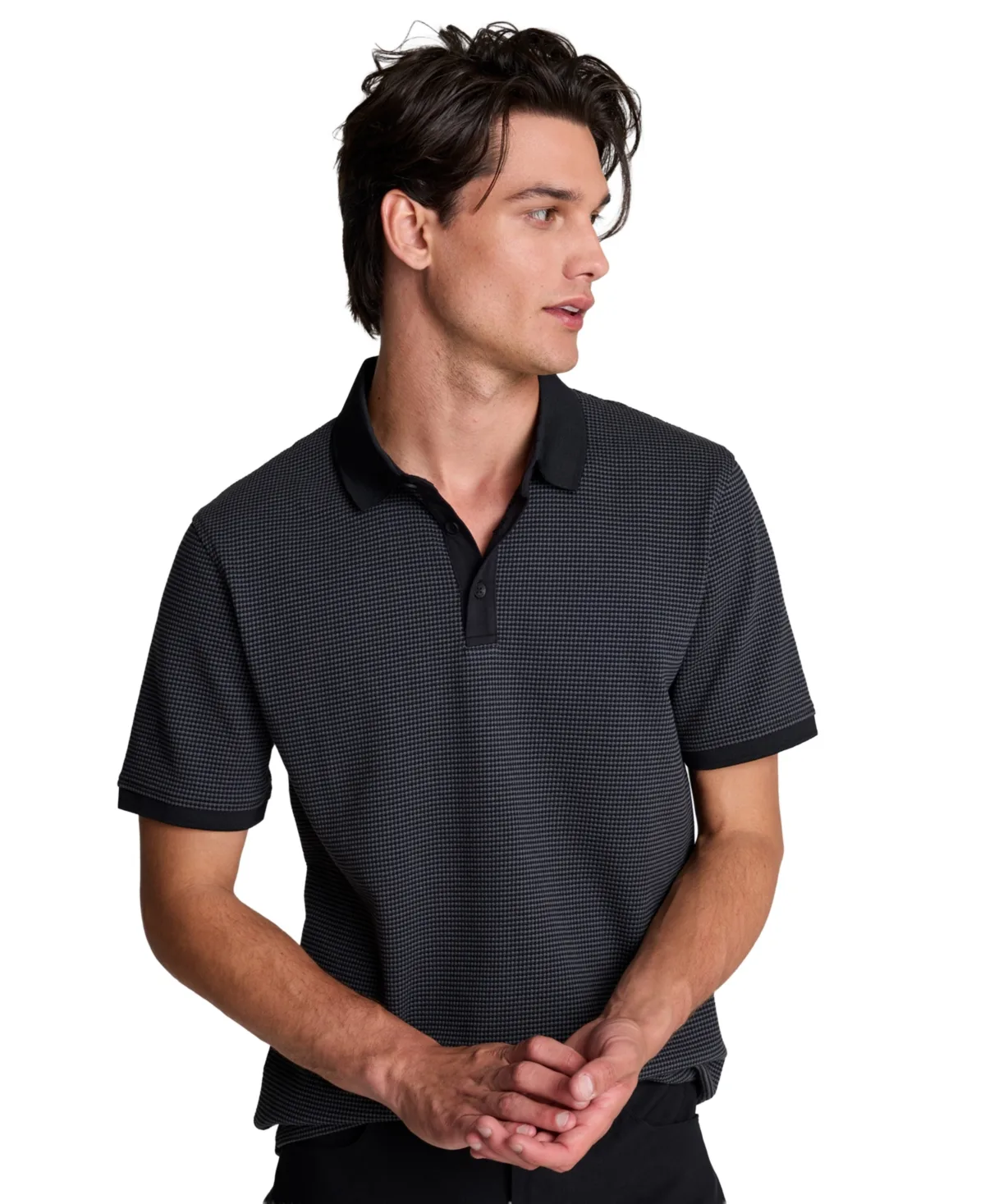 Classic-Fit Contrast-Placket Polo Shirt by Kenneth Cole