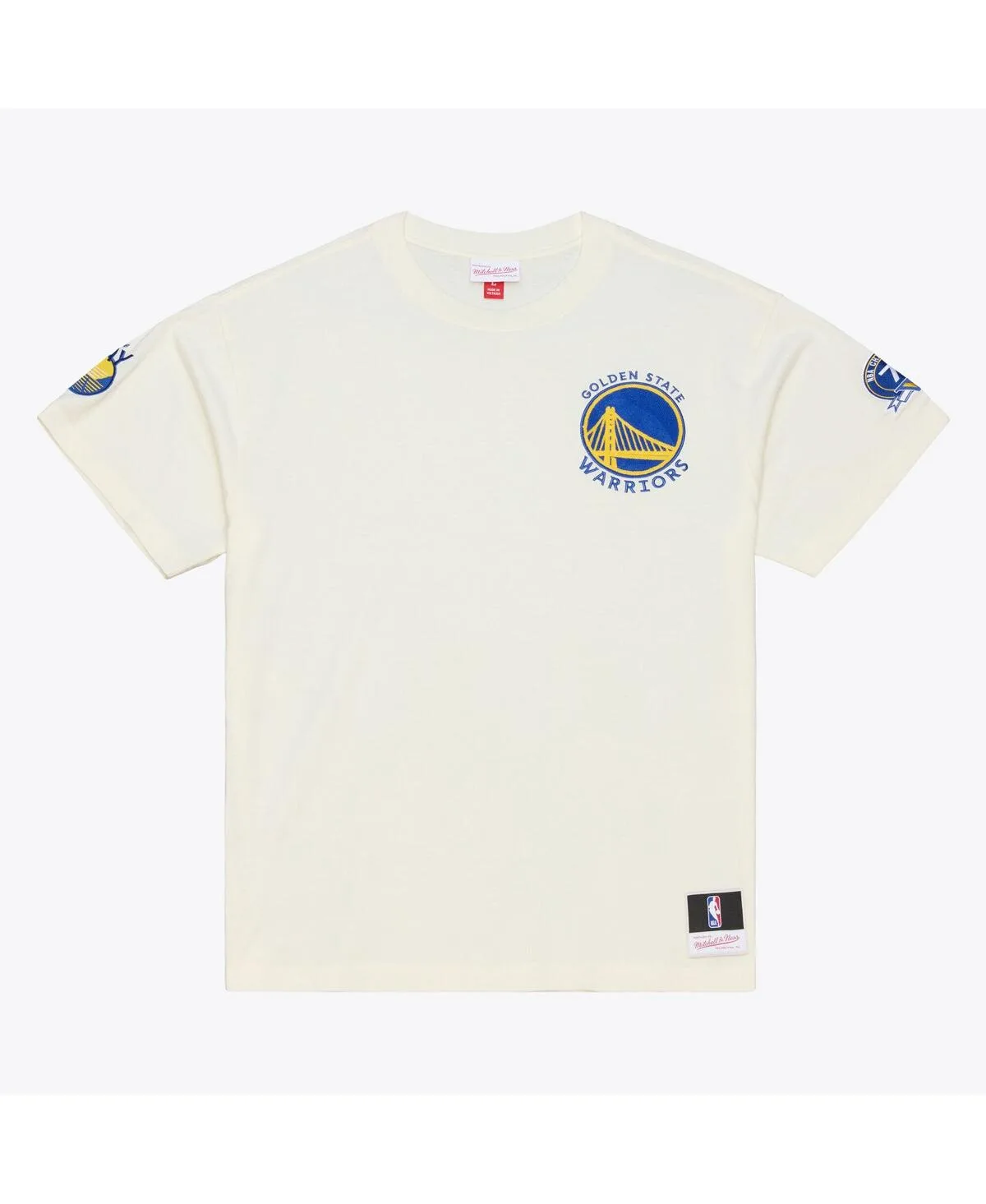 Golden State Warriors Hardwood Classics Chainstitch Premium T-Shirt by Mitchell & Ness