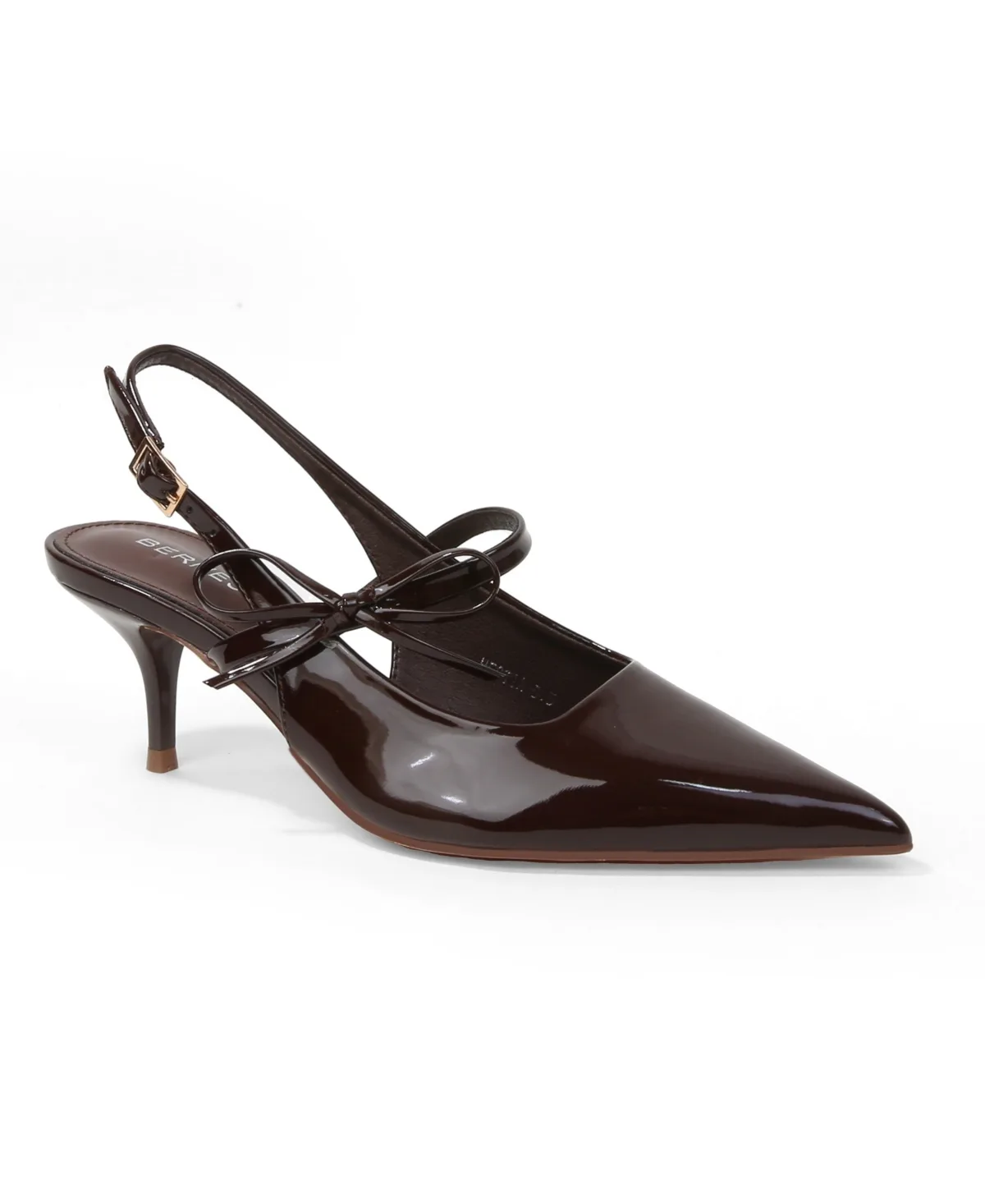 Hestia Patent Slingback Pumps with Bow Detail