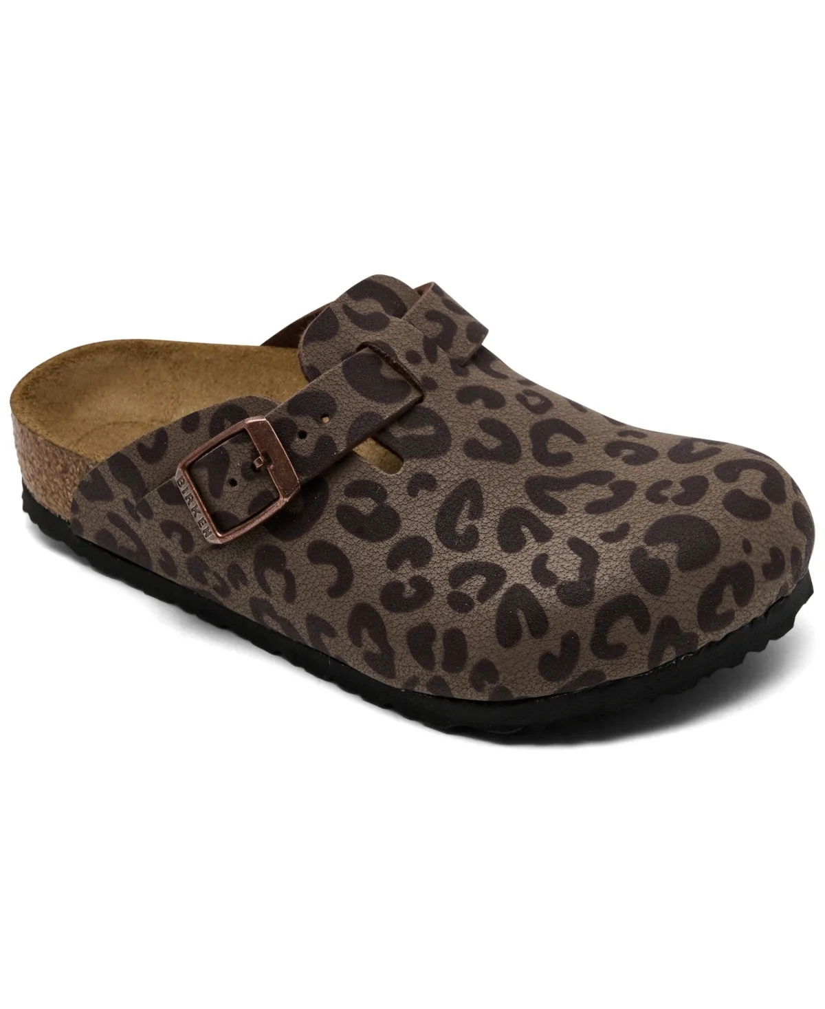 Boston Leopard-Print Closed-Toe Birko-Flor Clogs by Birkenstock