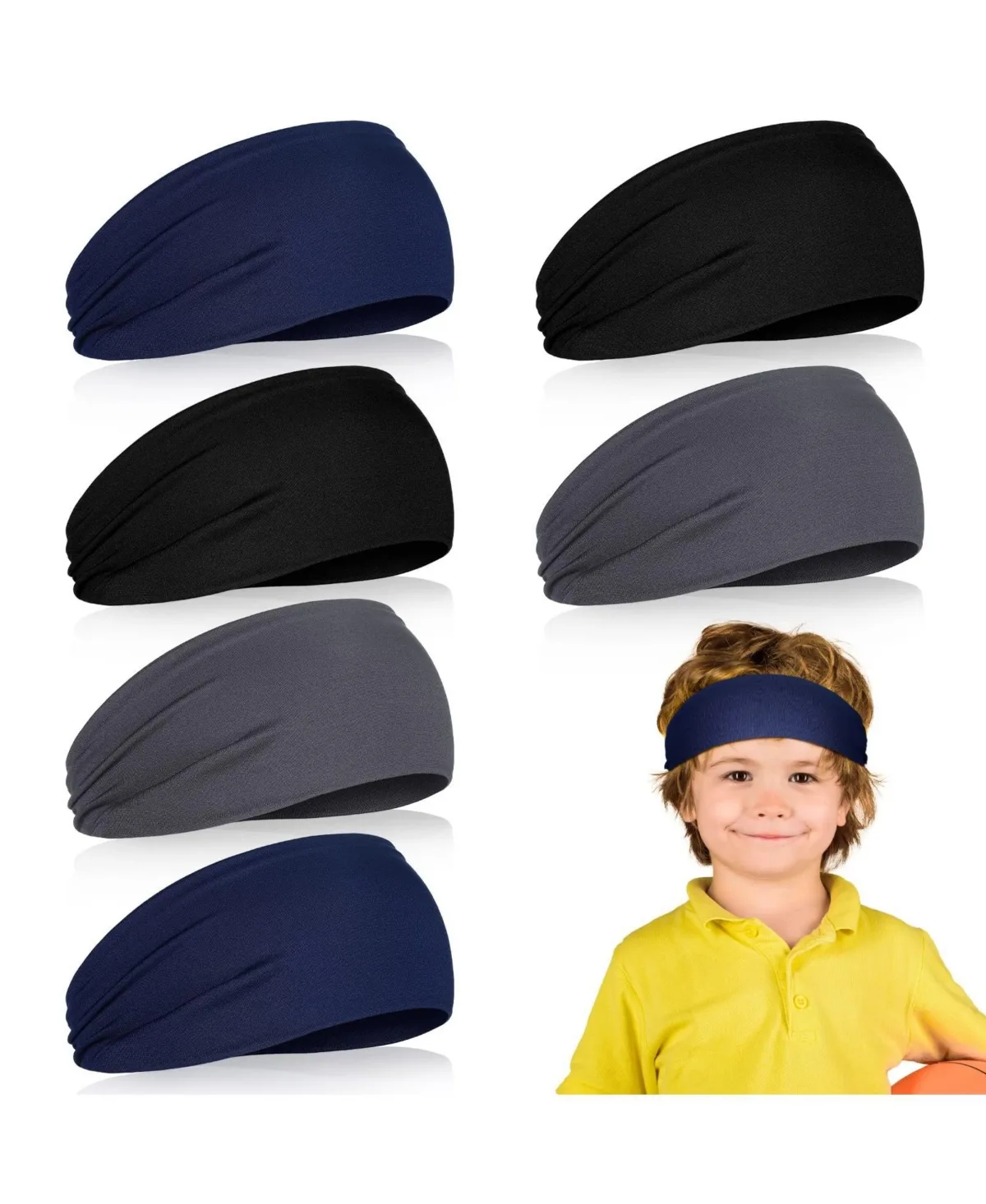 Assorted-Color Headbands, 6-Piece Set by Furlihong