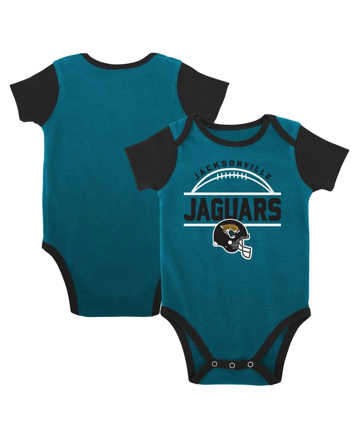 Jacksonville Jaguars Home Field Advantage Three-Piece Bodysuit, Bib Booties Set by Outerstuff